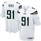 Nike Men & Women & Youth Chargers #91 Reyes White Team Color Game Jersey,baseball caps,new era cap wholesale,wholesale hats